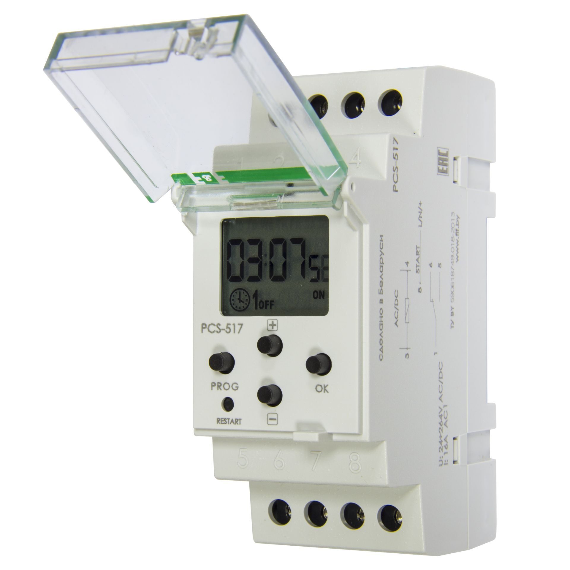 PCS-517, Реле времени многофункциональное, монтаж на DIN-рейке, 16А 24-264В