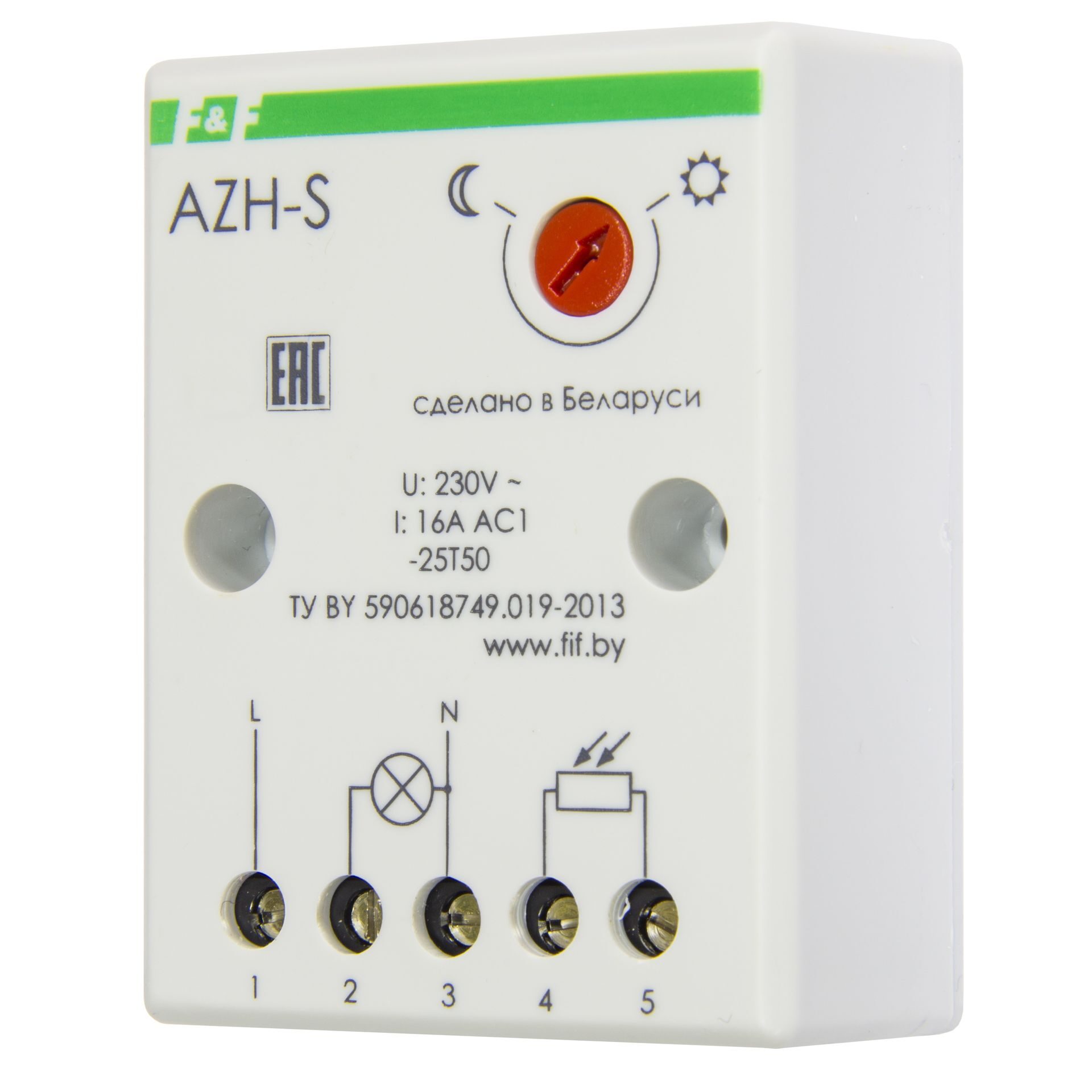AZH-S Плюс, Фотореле с выносным зондом "Плюс", IP 65,  монтаж на плоскость, 16А 220В